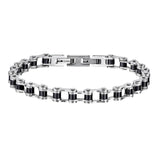 Black Biker Chain Bracelet