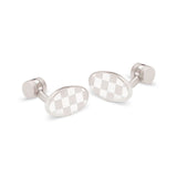 Oval Checkerboard Cufflinks