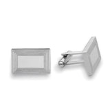 Rectangle Cufflinks with Three Line Frame