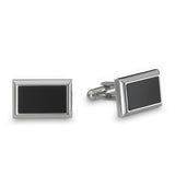 Rectangle Black Epoxy Cufflinks