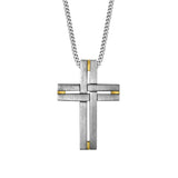 Basketweave Cross with Gold Accents