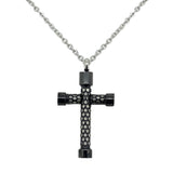 Small Black Embossed Cross
