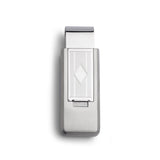 Striped Flip Money Clip with Diamond Center