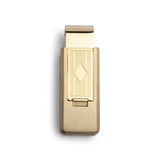 Striped Flip Money Clip with Diamond Center