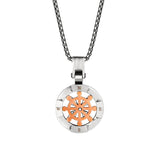 Nautical Compass and Wheel Pendant
