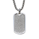 Dog Tag with Simulated Diamonds