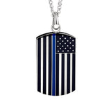 Back the Blue Flag Dog Tag