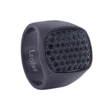 Statement Pave Ring with Simulated Black Diamonnds