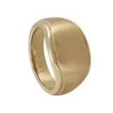 Matte Gold IP Signet Ring