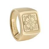 Square Ring with Cross Design