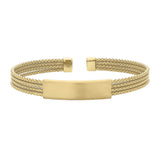 Four Cable ID Cuff Bracelet