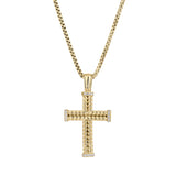 Braided Cross with Simulated Diamond Ends