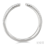 1/3 Ctw Geometric Wide Split Lightweight Round Cut Diamond Open Fashion Ring in 10K White Gold