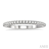 1/5 Ctw Round Cut Diamond Wedding Band in 14K White Gold