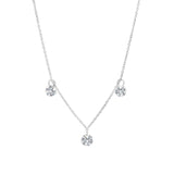 Three Stone Dangle Necklace