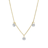 Three Stone Dangle Necklace