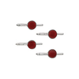 Round Carnelian Stud Set