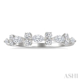 1/2 Ctw Scatter Marquise and Round Cut Diamond Fashion Band in 14K White Gold