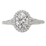 halo semi-mount diamond ring