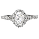 halo semi-mount diamond ring