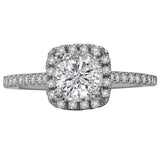 halo semi-mount diamond ring