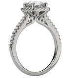 halo semi-mount diamond ring