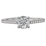 peg head semi-mount diamond ring