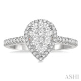 Pear Shape Lovebright Essential Diamond Engagement Ring