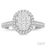 Oval Shape Lovebright Essential Diamond Engagement Ring