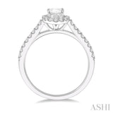 Oval Shape Semi-Mount Diamond Engagement Ring