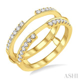 1/2 Ctw Round Cut Diamond Insert Ring in 14K Yellow Gold