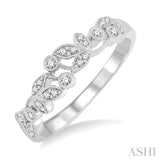 1/6 Ctw Round Cut Diamond Wedding Band in 14K White Gold