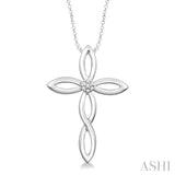 Silver Cross Diamond Pendant