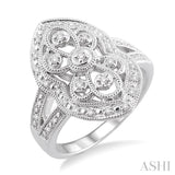 Silver Diamond Fashion Ring