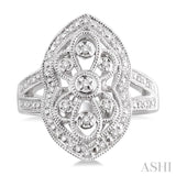 Silver Diamond Fashion Ring