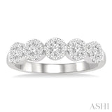 5 Stone Lovebright Diamond Wedding Band