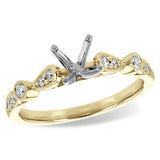 14Kt Gold Semi-Mount Engagement Ring