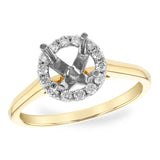 14Kt Gold Semi-Mount Engagement Ring