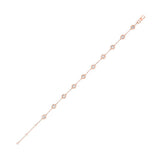 14KT Pink Gold & Diamond Diamonds By The Yard Bracelet & Necklace Bracelet  - 1 ctw