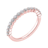 Silver (SLV 995) Pink Cubic Zirconia Band - 1/4 ctw
