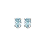 14KT White Gold Classic Book Color Stud Earrings