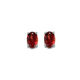 14KT White Gold Classic Book Color Stud Earrings