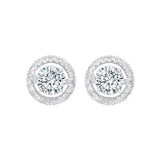 14KT White Gold & Diamond Classic Book Jackets Fashion Earrings  - 1/3 ctw