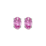 14KT White Gold & Diamond Classic Book Color Stud Earrings - 1/10 cts