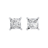 14KT White Gold & Diamond Tru Reflection Fashion Earrings   - 1 ctw