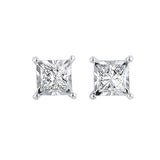 14KT White Gold & Diamond Tru Reflection Fashion Earrings   - 3/4 ctw