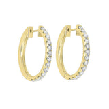 14KT Yellow Gold & Diamond Hoop Fashion Earrings  - 2 ctw