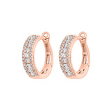 14KT Pink Gold & Diamonds Fashion Earrings -  1/2 ctw