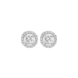 14KT White Gold & Diamond Fashion Earrings -1/10 ctw