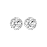 14KT White Gold & Diamond Fashion Earrings -1/4 ctw